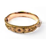 An early 19th century 9ct gold bracelet in the Victorian style,