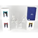 SWAROVSKI CRYSTAL; four collectors' figures comprising 1999 'Masquerade Pierrot',