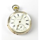 FATTORINI & SONS, BRADFORD; a silver (marked 935) open face pocket watch,