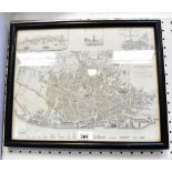 A hand coloured map of Liverpool, reduced by permission of Mr Gage's elaborate survey,
