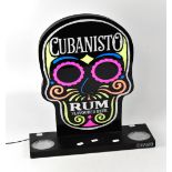 A decorative Cubanisto Rum Flavoured Beer light-up display advertising sign, 51 x 48cm.