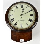 JOSEPH PENNINGTON, LIVERPOOL; a mahogany cased fusee drop dial wall clock,