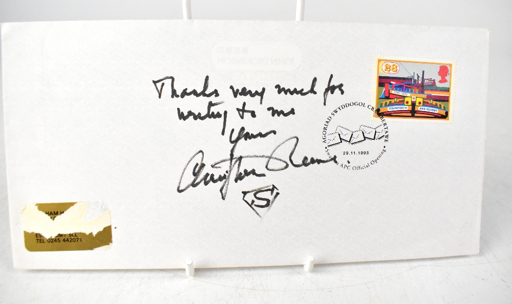 SUPERMAN; an envelope inscribed 'Thanks very much for writing to me, - Image 2 of 2