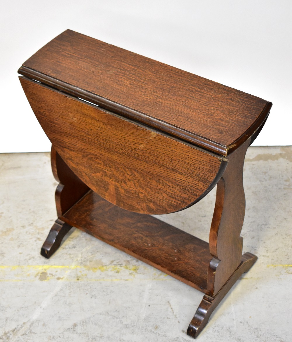 Five various occasional tables comprising a reproduction joint stool, a drop-leaf table, - Image 3 of 6