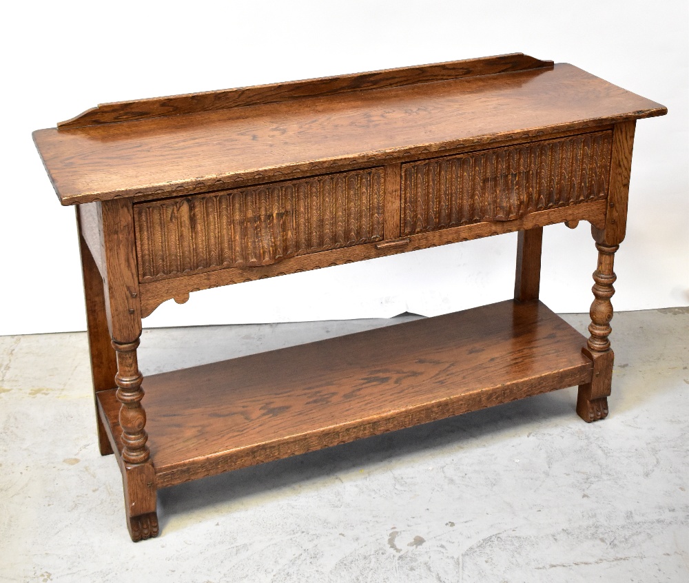 MONASTIC WOODCRAFT FURNITURE LTD; an oak buffet sideboard,