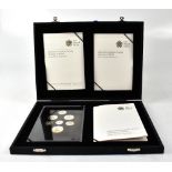 A cased Royal Mint 2008 silver proof decimal coin collection with certificates.