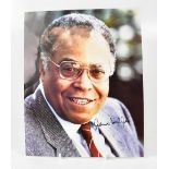 JAMES EARL JONES; a coloured photograph of the actor bearing his signature.