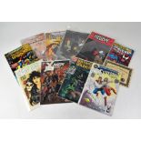 A collection of Marvel and other comics,