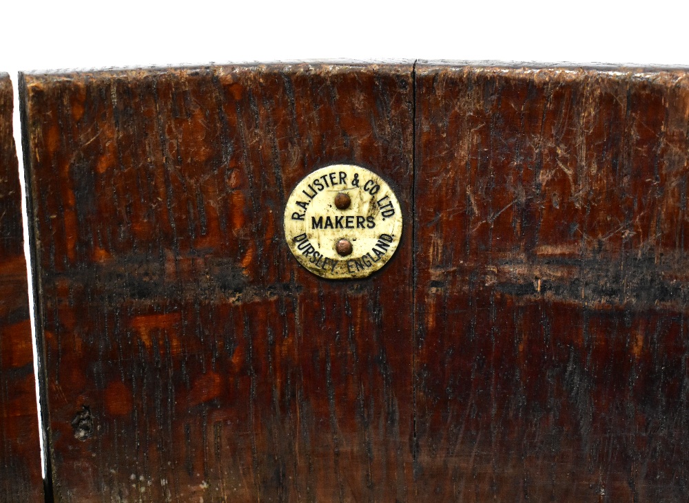 A lidded tub stool fashioned from a brass bound oak coopered barrel, height 63cm, diameter 44cm. - Image 3 of 3