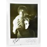 THE HULK; a black and white photograph bearing twin signatures of Lou Ferrigno and Bill Bixby.