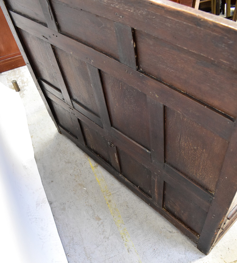 A Georgian carved oak settle, - Image 5 of 5