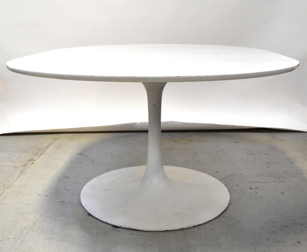 MAURICE BURKE FOR ARKANA; a 1960s white extending tulip table, - Image 4 of 6