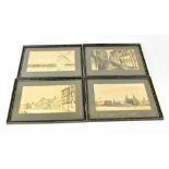 LYDIA FITZPATRICK; four framed etchings of Merseyside interest, depicting Bidston Hill, Birkenhead,