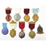 MASONIC INTEREST; nine rare and unusual Masonic medals, mostly 1940s and earlier,