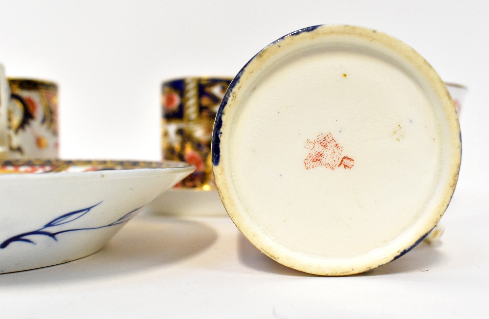 A group of late 18th/early 19th century coffee cans and saucers, - Image 3 of 10