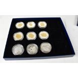 Nine 1oz silver proof royal commemorative coins 2006.