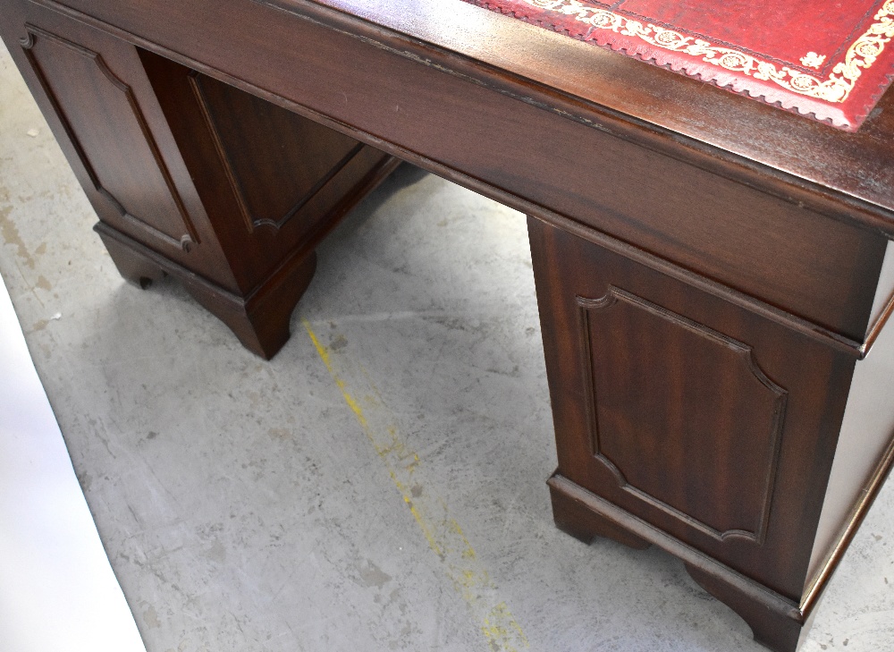 A Georgian oak panelled coffer with plank top and carved geometric and floral panels to the front, - Image 5 of 5