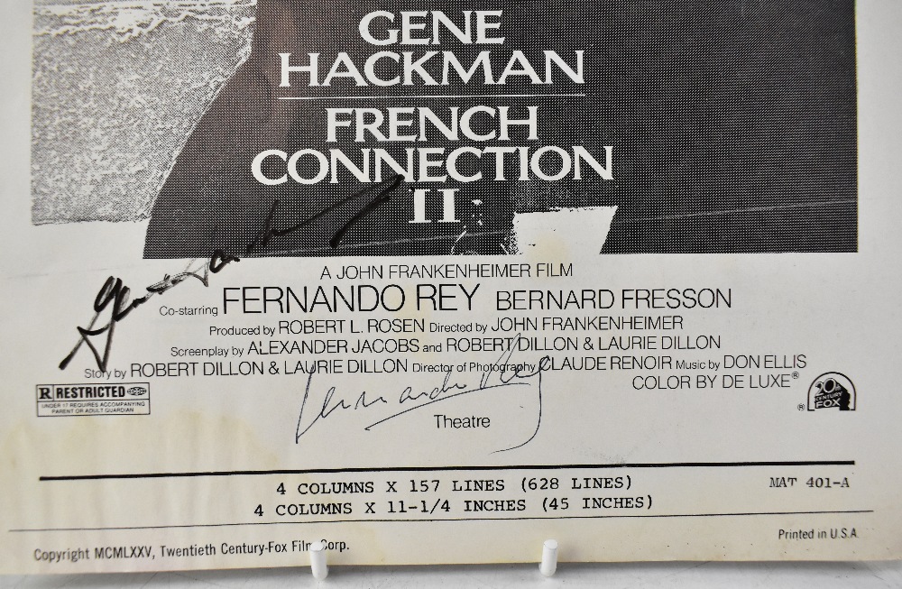 GENE HACKMAN; a press book publication for 'French Connection II', bearing the star's signature. - Image 2 of 2