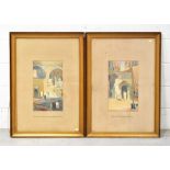 INDISTINCTLY SIGNED; two early 20th century watercolours of scenes around Baghdad,