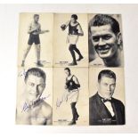 BOXING; six promotional photo cards of Gene Tunney, two bearing his signature (6).