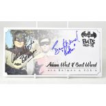 BATMAN; an envelope bearing the signatures of Adam West and Burt Ward,