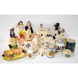 Various mixed pottery collectibles to include an egg tureen in the form of a hen,