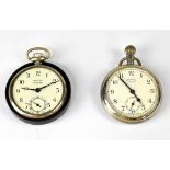 Two vintage pocket watches comprising a chrome plated Ingersoll crown, and a Westclox Pocket Ben,