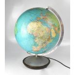 A mid-20th century large tabletop illuminated 'Columbus Duo' globe by Columbus Verlag Paul
