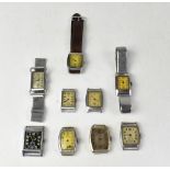 A quantity of 1930s and 1940s gentlemen's wristwatches.