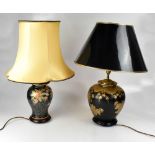 Two modern table lamps,