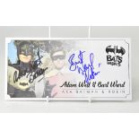 BATMAN; an envelope bearing the signatures of Adam West and Burt Ward,