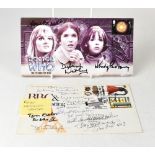 DOCTOR WHO; a first day cover bearing numerous signatures of actors who have played The Doctor,