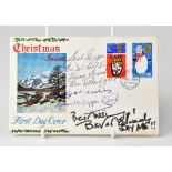 THE GREAT TRAIN ROBBERY; a Christmas 1966 first day cover bearing several signatures,