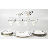 SHELLEY; a part tea set of Queen Anne shape,