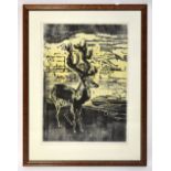GERTRUDE HERMES (1901-1983); a limited edition signed linocut, 'Monarch of the Glen', no.