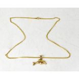 A 9ct gold dainty chain, length approx 44cm, approx 1.