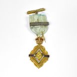 MASONIC INTEREST; a Queen Victoria Diamond Jubilee 9ct gold Masonic jewel,