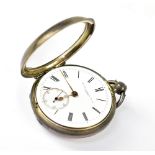 STEWART DAWSON & CO, LONDON; a Victorian hallmarked silver open face pocket watch,