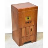 An early 20th century walnut cased Art Deco style radiogram,