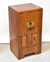 An early 20th century walnut cased Art Deco style radiogram,