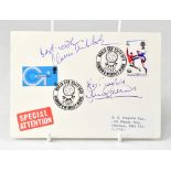 WORLD CUP 1970; a first day cover signed by Jimmy Greaves and also Hannu Mikkola.