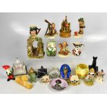 Various small pottery, porcelain and other collectibles,