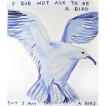DAVID SHRIGLEY (born 1968); lithograph poster, 'I Did Not Ask To Be A Bird, But I Am A Bird',