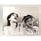 JUDY GARLAND; two large black and white photographs, both Liza Minelli and Judy Garland,