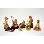 Nine country/rural farmland collectible ornaments comprising four by Country Artists CA695 'Robin