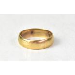 A 9ct gold gentlemen's band ring, size W, approx 6.5g.