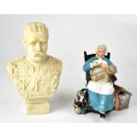 W C LOWTON; a Parian ware bust of General Finch, commander in the Boer War,