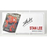 STAN LEE; a Marvel Comics envelope bearing his signature.