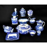 A large quantity of 19th and mostly 20th century blue and white transfer printed pottery,
