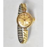 CYMA; a vintage ladies' Cymaflex 9ct gold wristwatch,